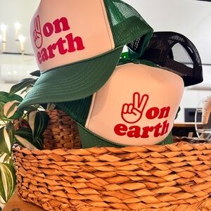 Green and White Trucker Hat